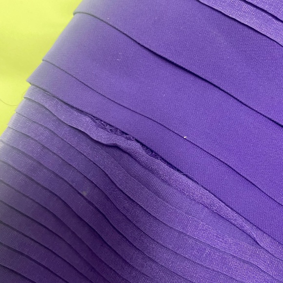 Diane Von Furstenberg Purple Pleated Silk Square Neck Merle Dress size 0 - Picture 16 of 16